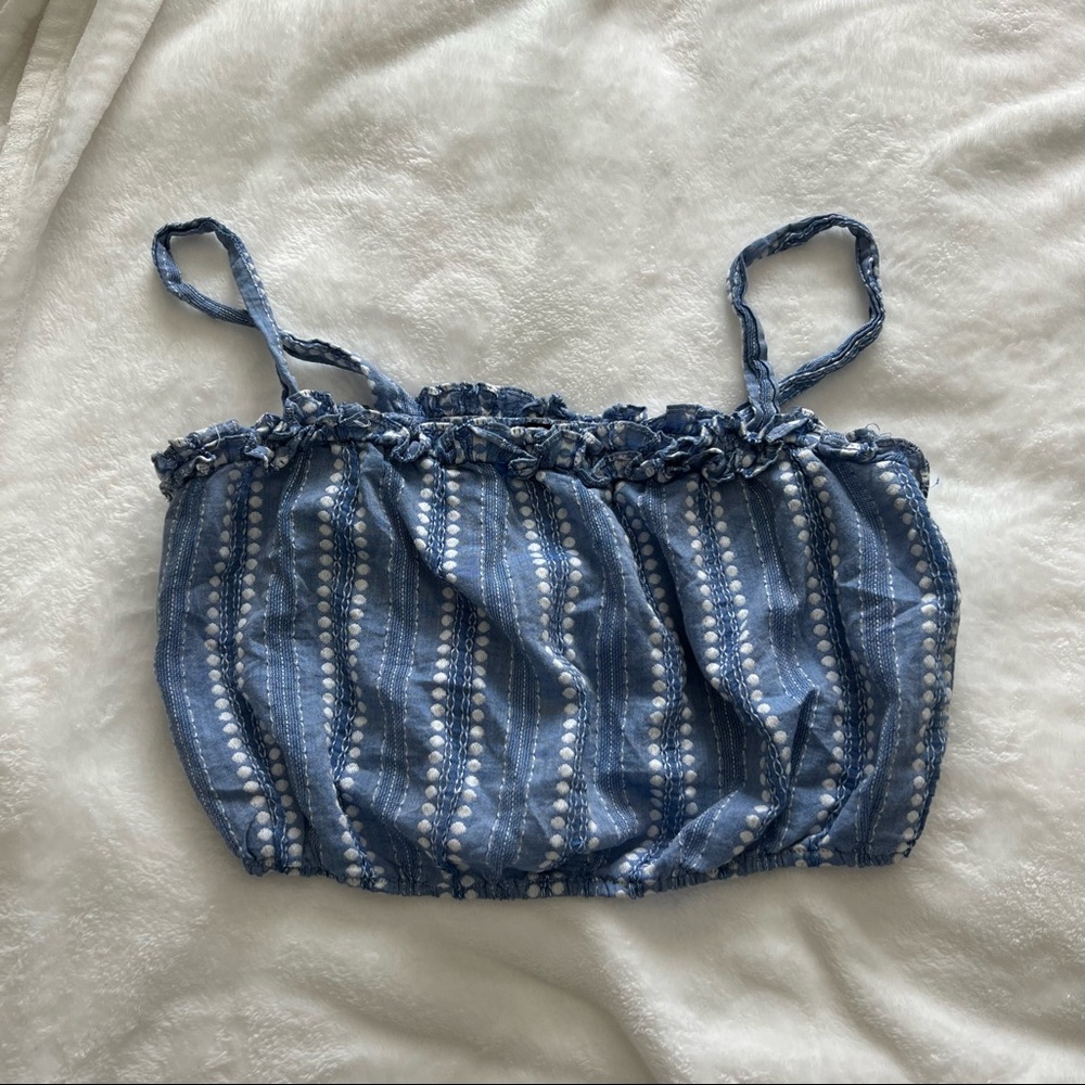 Blue crop top